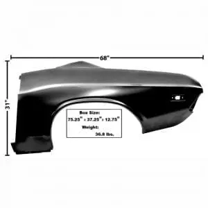 1972-1974 Dodge Challenger Quarter Panel Driver Side (LH)