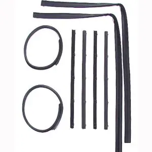 1972-1979 Dodge|Plymouth D/W Series|Power Ram|Ramcharger Beltline Molding and Glass Run Channel 8 PC Kit - Driver and Passenger-WFK311172