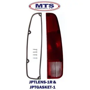 1973 1/2-1987 Jeep J-truck Right Tail Light Lens w/Gasket and Screws