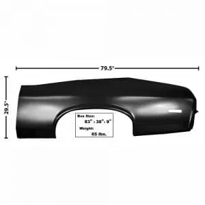 1973-1974 Chevy Nova Quarter Skin Driver Side (LH)