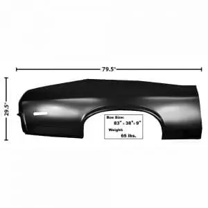 1973-1974 Chevy Nova Quarter Skin Passenger Side (RH)