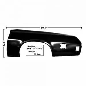 1973-1977 Chevy El Camino Quarter Skin Driver Side (LH)