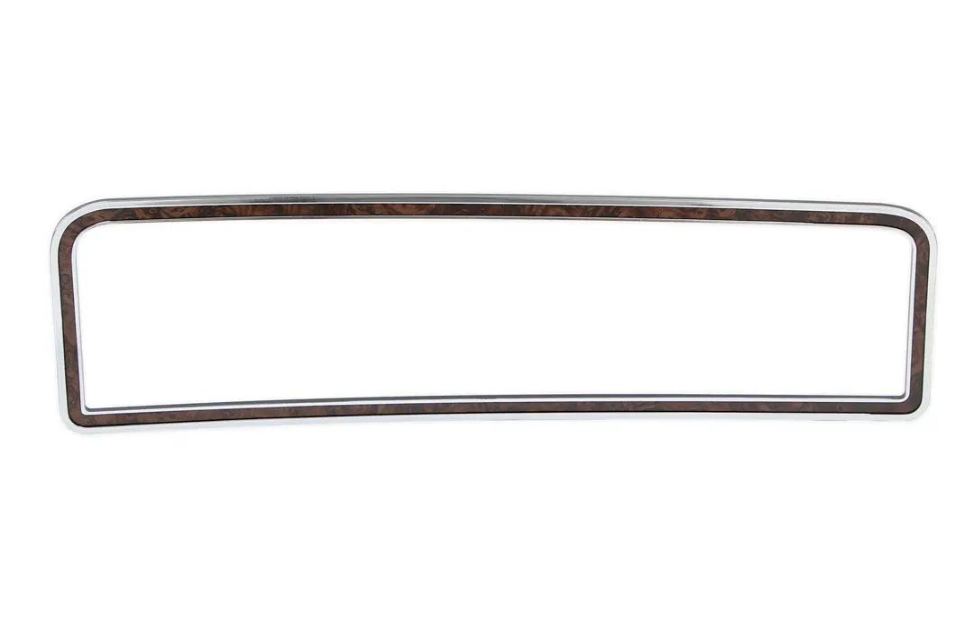 1973-1979 Ford Pickup Truck|Bronco Glove Box Door Trim Chrome/Woodgrain-AMD461-4573-2W