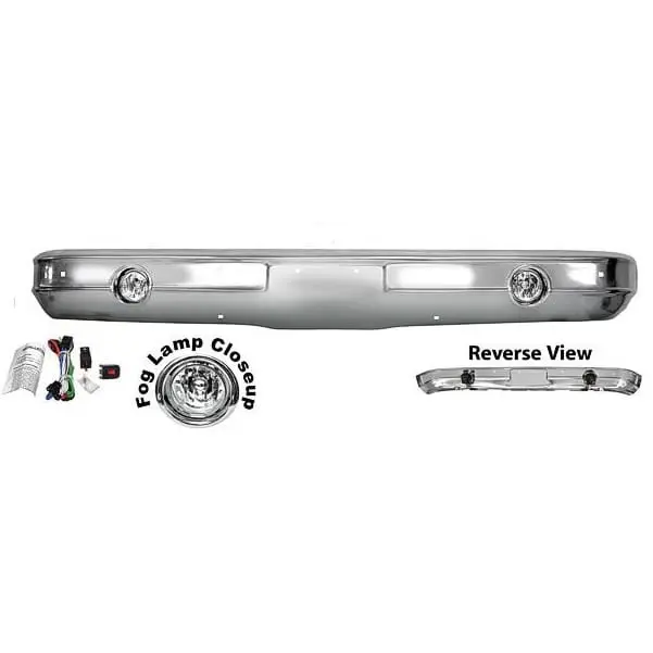 1973-1980 CHEVY-GMC PICKUP FRONT CHROME BUMPER with fog lights-0850-060