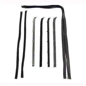 1973-1980 Chevrolet|GMC Suburban|Blazer|C/K Pickup Truck|Jimmy Beltline Molding and Glass Run Channel 8 PC Kit - Driver and Passenger-WFK111173A