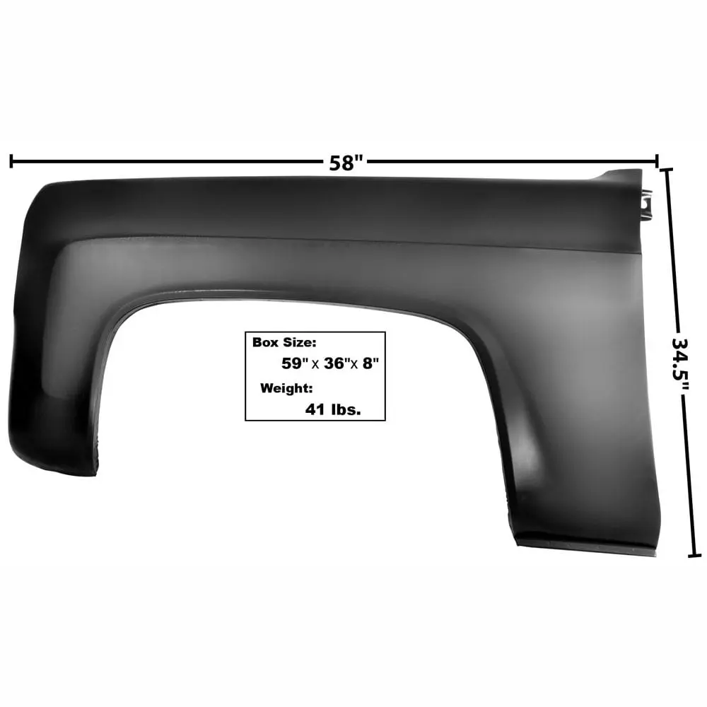 1973-1980 Chevy Pickup Truck Fender Driver Side (LH) No Lamp Hole