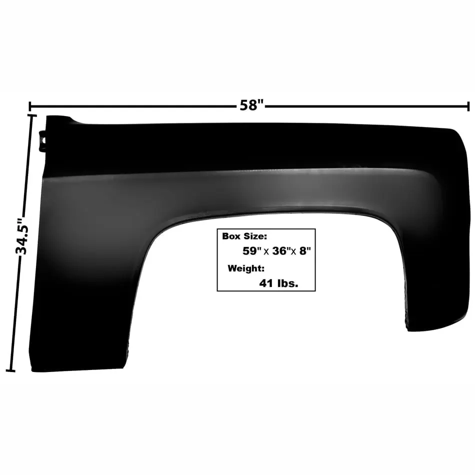 1973-1980 Chevy Pickup Truck Fender Passenger Side (RH) No Lamp Hole