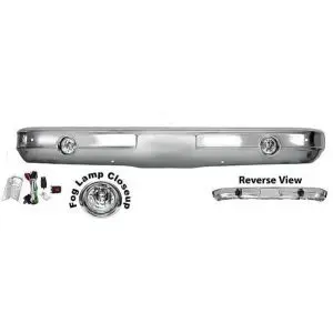 1973-1980 Chevy/GMC Pickup Chrome Front Bumper w/ Fog Lights-DYN1109E