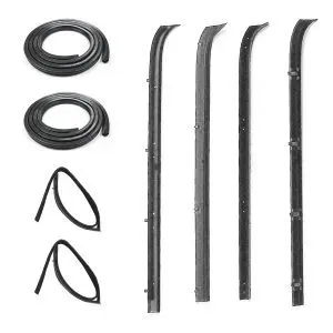 1973-1991 Chevrolet|GMC Suburban|C/K Pickup Truck Door Weatherstrip Seal 8 PC Kit - Driver and Passenger-DK112073