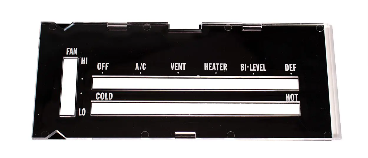 1973 Chevrolet Camaro Heater Control Lens