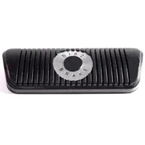 1973 Ford Mustang Brake Pedal Pad w/center chrome ring-MMPCB111-J