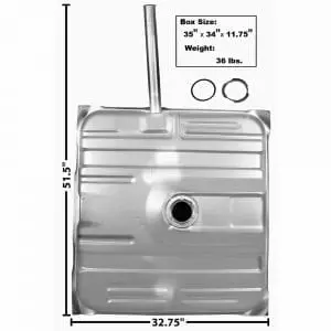 1975-1977 Chevy El Camino Gas Tank 26 Gal with Neck