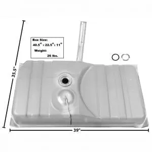 1975-1979 Chevy Nova Gas Tank  21 Gal w/o Neck