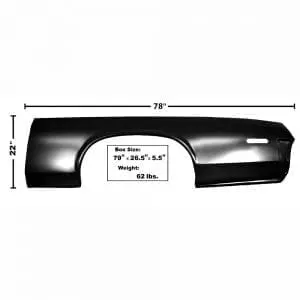 1975-1979 Chevy Nova Quarter Skin Driver Side (LH)