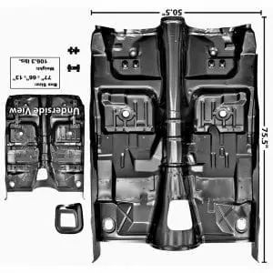 1975-1981 Chevy Camaro or Pontiac Firebird or Trans Am Floor Pan Complete 4 Speed