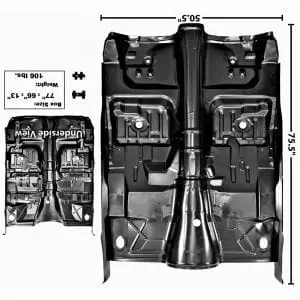 1975-1981 Chevy Camaro or Pontiac Firebird or Trans Am Floor Pan Complete A/T