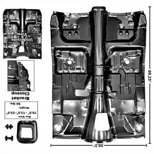 1975-1981 Pontiac Firebird or Trans Am Floor Pan with Braces M/T