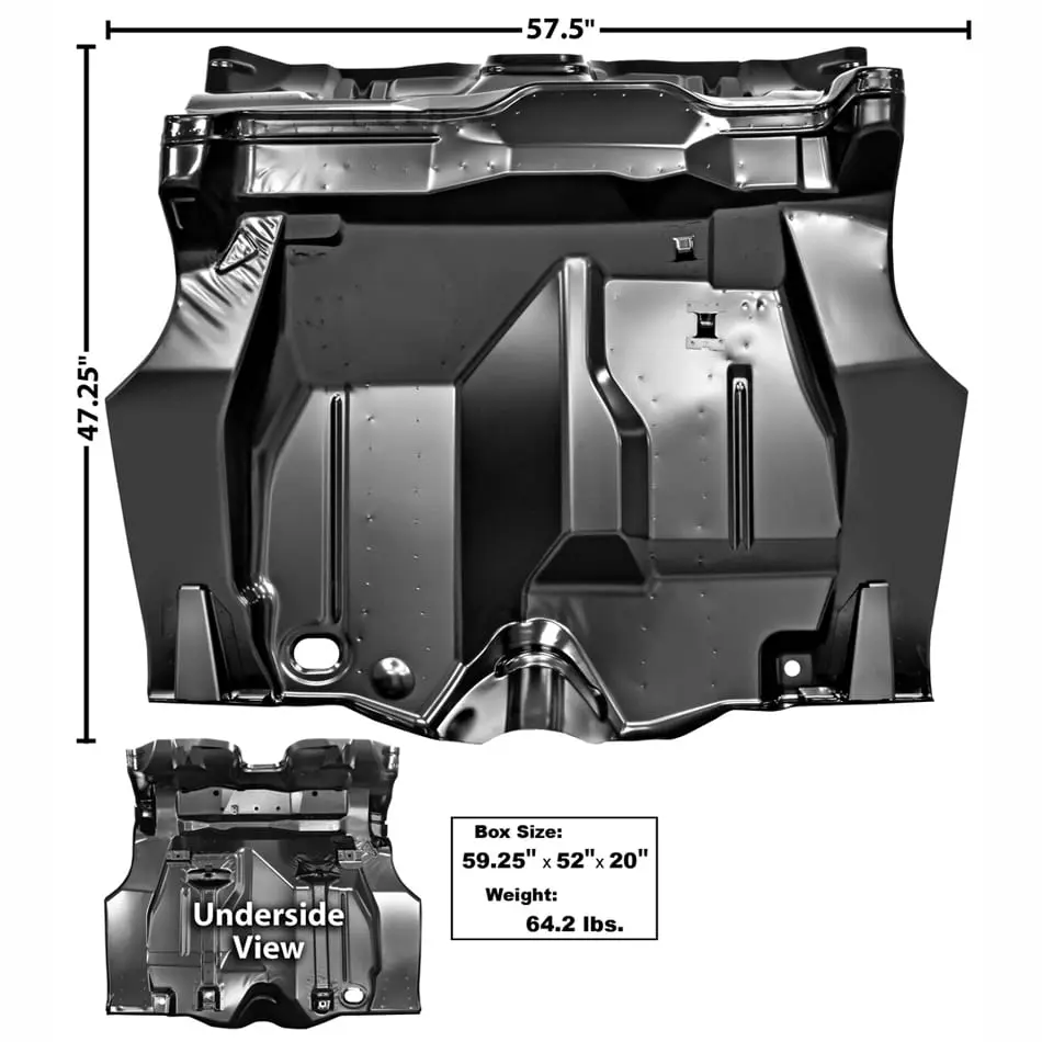 1975-1981 Pontiac Firebird or Trans Am Trunk Floor with Transiton Pan