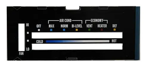 1976-1979 Chevrolet Camaro Heater Control Lens