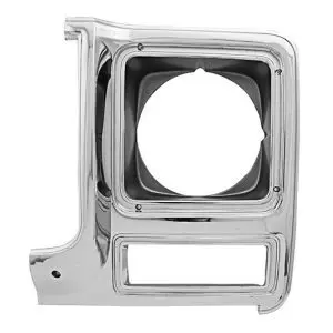 1979-1980 Chevrolet Pickup Headlamp Door Driver Side Chrome/Silver-DYNM1138N