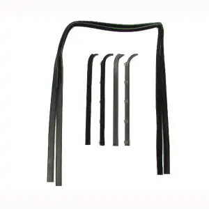 1980-1986 Ford Bronco|F-Series Pickup Truck Beltline Molding and Glass Run Channel 6 PC Kit - Driver and Passenger-WFK211180