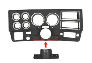 1981-1983 CHEVY-GMC PICKUP TRUCK DASH BEZEL WITH AC-2 HOLE STRAIGHT RADIO CAVITY-D1101