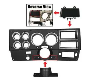1981-1983 Chevy-GMC Pickup Truck Dash Bezel without AC-E Straight Radio Cavity-DYND1100