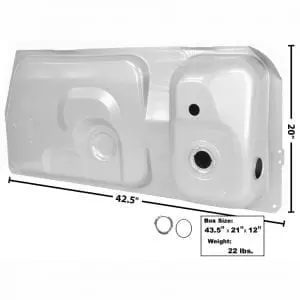 1981-1986 Ford Mustang Gas Tank 15.4 Gal 1 Gauge Hole