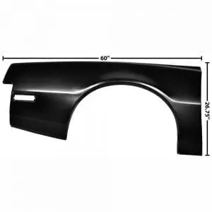 1982-1989 Pontiac Firebird Quarter Panel Skin Passenger Side (RH)