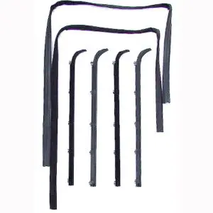 1983-1990 Ford Bronco|Ranger Beltline Molding and Glass Run Channel 6 PC Kit - Driver and Passenger-WFK211183VX
