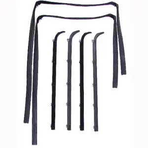 1983-1990 Ford Bronco|Ranger Beltline Molding and Glass Run Channel 6 PC Kit - Driver and Passenger-WFK211183V