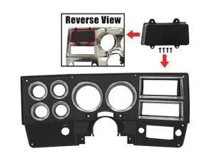 1984-1987 Chevy-GMC Pickup Truck Dash Bezel without AC-1 Hole with Notched Radio Cavity-D1102