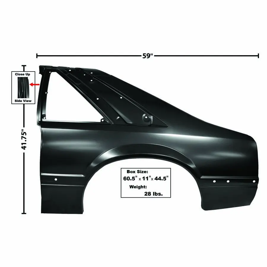1987-1990 Ford Mustang Quarter Panel Driver Side Coupe