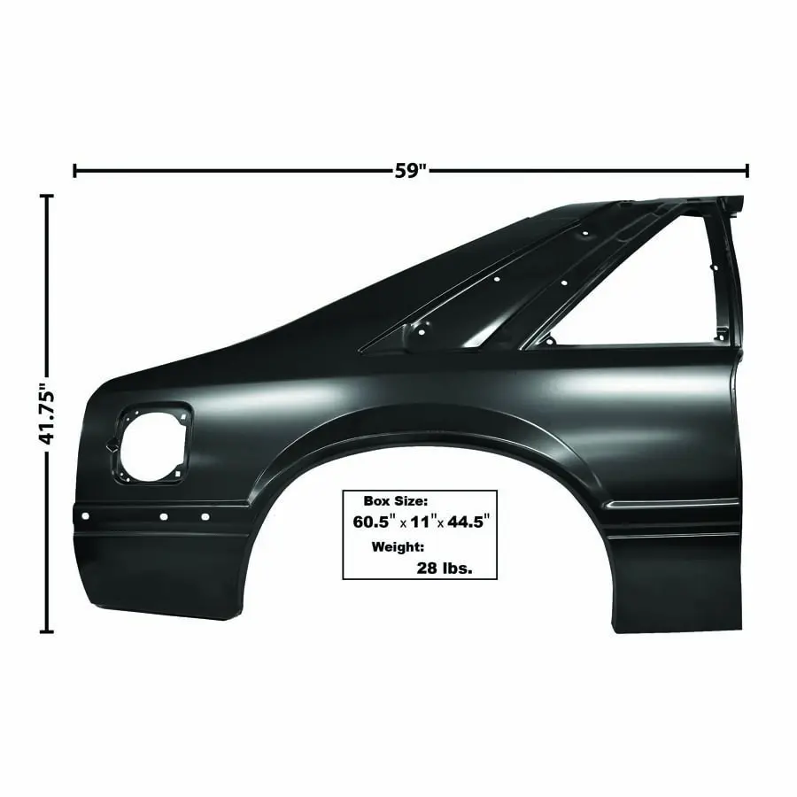1987-1990 Ford Mustang Quarter Panel Passenger Side Coupe