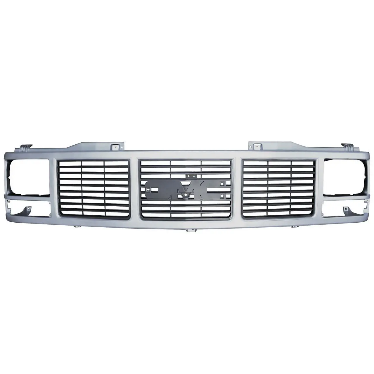 1988-1993 GMC Pickup Single Headlight Grille Silver/Black-0853-040