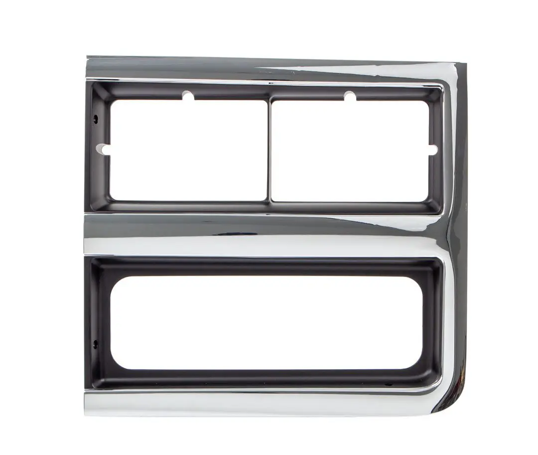 1989-1991 Chevrolet Blazer|Suburban|Pickup Truck Premium Headlight Bezel Chrome/Dark Gray Dual Headlights