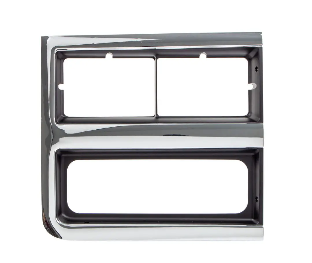 1989-1991 Chevrolet Blazer|Suburban|Pickup Truck Premium Headlight Bezel Chrome/Dark Gray Dual Headlights