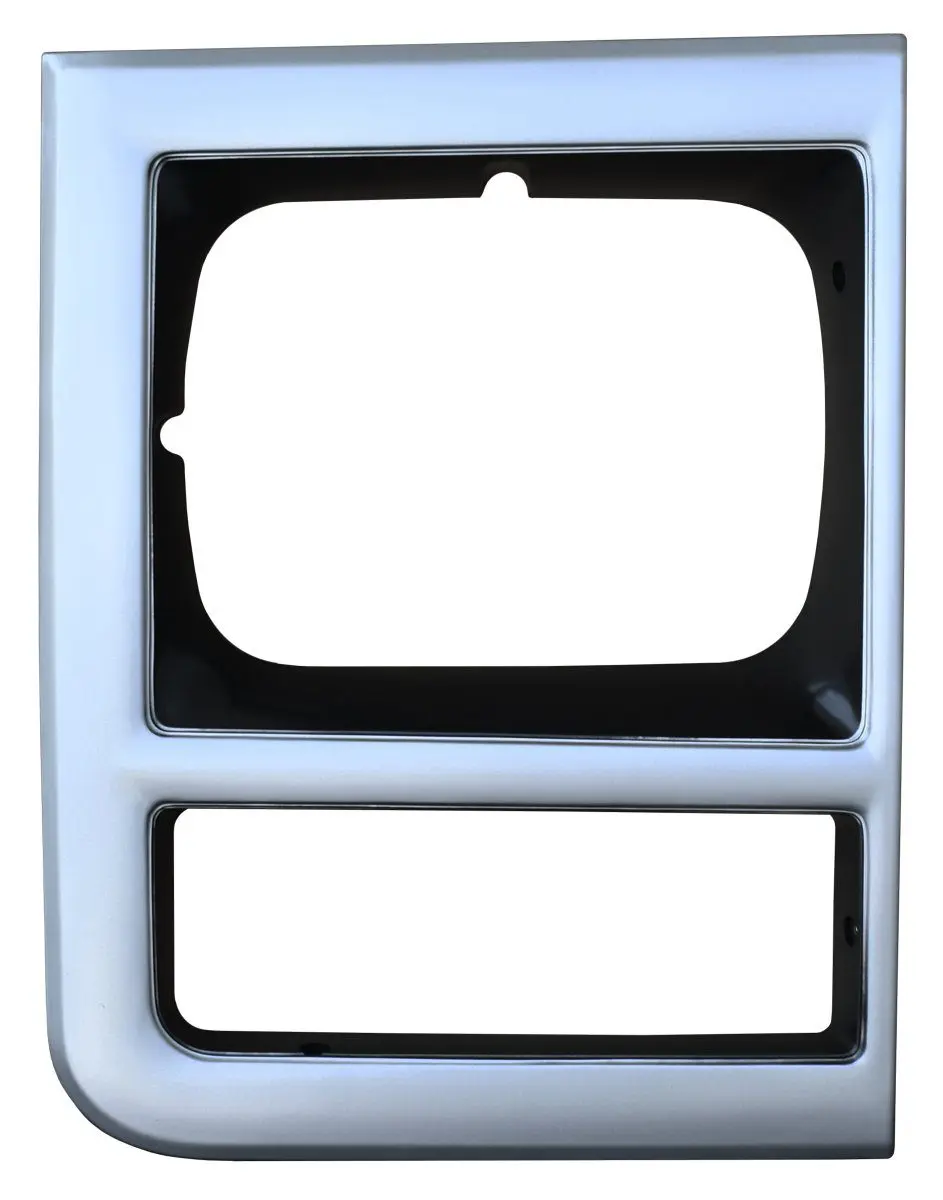 1989-1991 Chevrolet Pickup|Blazer|Suburban Headlight Silver/Dark Gray Bezel w/ Single Headlights
