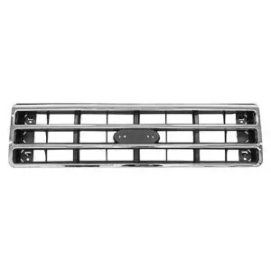 1989-1991 Ford F-Series Pickup Grille Chrome/Silver/Black-DYN3037L