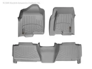 1999-2007 Chevrolet| GMC| Cadillac Silverado| Sierra| Suburban| Tahoe| Yukon| Escalade| Avalanche WeatherTech Front and Rear Floorliners-Grey-460031-460612-WT