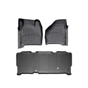 1999-2007 Ford F-250| F-250 Super Duty| F-350 Super Duty WeatherTech Front and Rear Floorliners-Black-441251-440023-WT