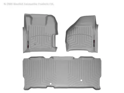 1999-2007 Ford F-250| F-250 Super Duty| F-350 Super Duty WeatherTech Front and Rear Floorliners-Grey-461251-460023-WT