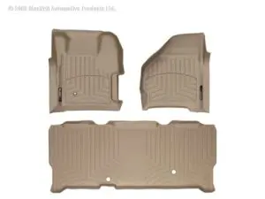 1999-2007 Ford F-250| F-250 Super Duty| F-350 Super Duty WeatherTech Front and Rear Floorliners-Tan-451251-450023-WT
