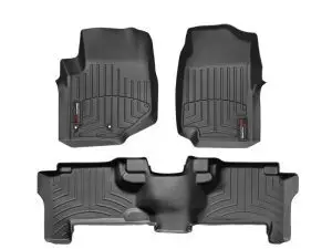 2002-2009 Chevrolet| GMC| Oldsmobile| Isuzu| Buick| Saab Trailblazer| Trailblazer EXT| Envoy| Envoy XL| Bravada| Ascender| Rainier| Envoy XUV| 9-7x WeatherTech Front and Rear Floorliners-Black-44007-1-2-WT