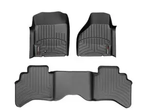 2002-2009 Dodge Ram 1500| Ram 2500| Ram 3500 WeatherTech Front and Rear Floorliners-Black-440121-440042-WT