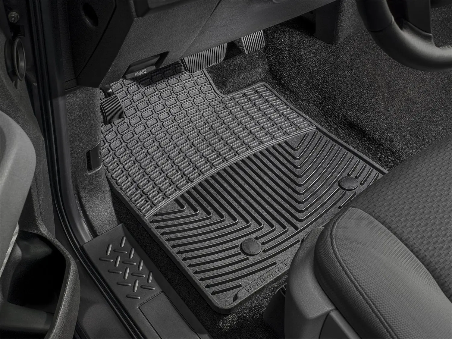 2002-2015 Mini Cooper WeatherTech Front All-Weather Floor Mats-Black-W183-WT