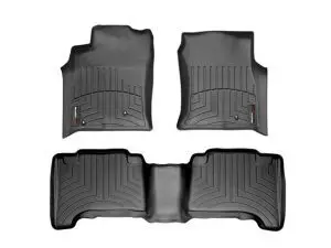 2003-2009 Lexus GX470 WeatherTech Front and Rear Floorliners-Black-44070-1-2-WT