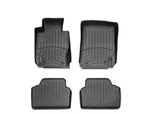 2006-2013 BMW 325xi| 330xi| 328xi| 335xi| 328i xDrive| 335i xDrive WeatherTech Front and Rear Floorliners-Black-44146-1-2-WT