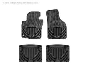 2006-2017 Volkswagen GTI| Jetta| Passat| Rabbit| Eos| R32| CC| Golf| Golf R WeatherTech Front and Rear All-Weather Floor Mats-Black-W53-W20-WT