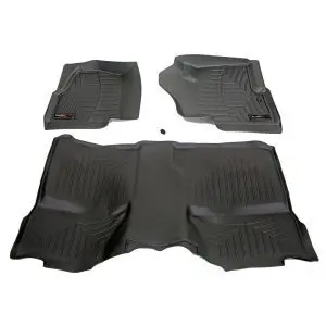 2007-2014 Cadillac| Chevrolet| GMC Escalade| Avalanche| Silverado| Suburban| Tahoe| Sierra| Yukon WeatherTech Front and Rear Floorliners-Black-44066-1-0-WT
